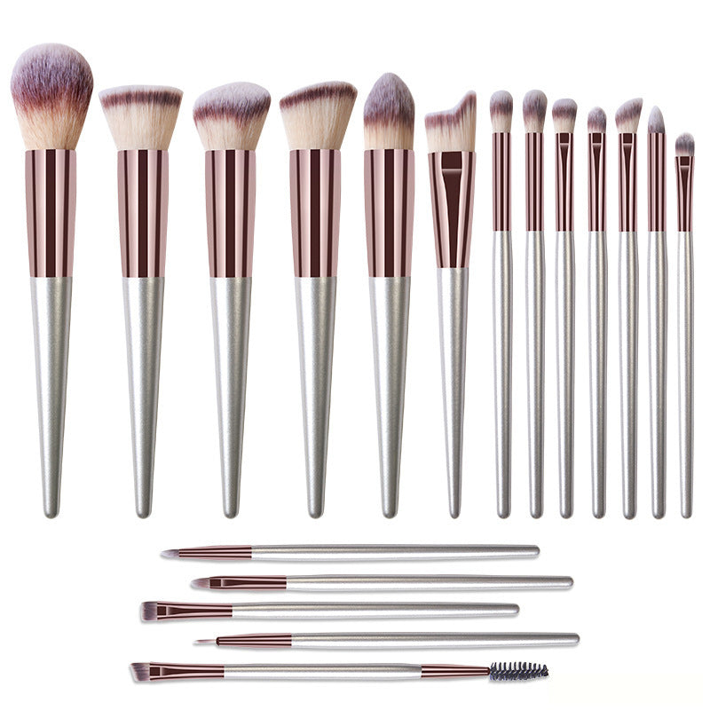 LULMUU™ Makeup brush set of 18 high-quality synthetic makeup brushes with black casing