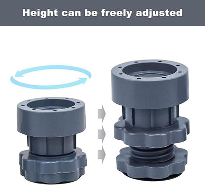 Washing Machine Vibration Pads, Floor Trays, Refrigerator Stand (4 Pcs Set)