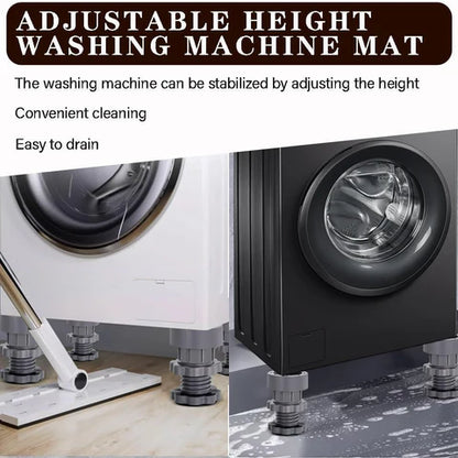 Washing Machine Vibration Pads, Floor Trays, Refrigerator Stand (4 Pcs Set)