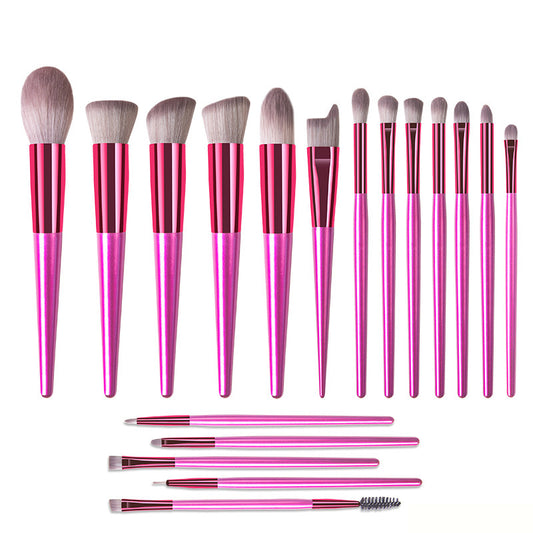 LULMUU™ Makeup brush set of 18 high-quality synthetic makeup brushes with black casing